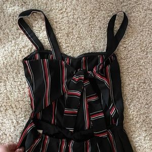 S Striped Flare Full Leg Jumpsuit